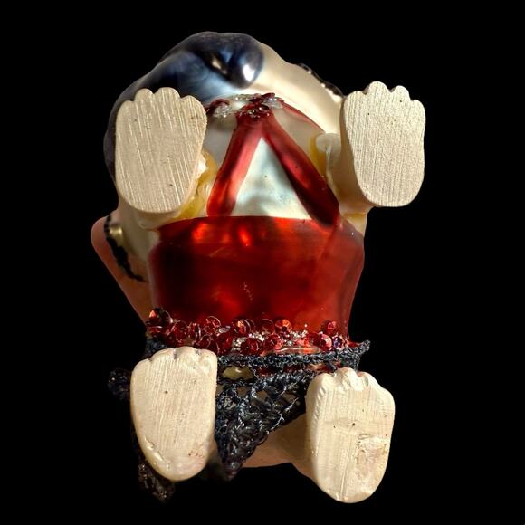 VTG Robert Stanley Anthropomorphic Blown Glass Pug Dog Christmas Ornament No Box - Picture 7 of 16